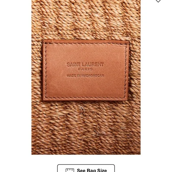 YSL Saint Laurent Raffia Bag - Picture 8 of 9